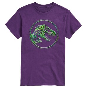 Men's - Jurassic Park - Reptile Texture Coin Logo- Men's Short Sleeve Graphic T-Shirt Short Sleeve Graphic T-Shirt - 1 of 3