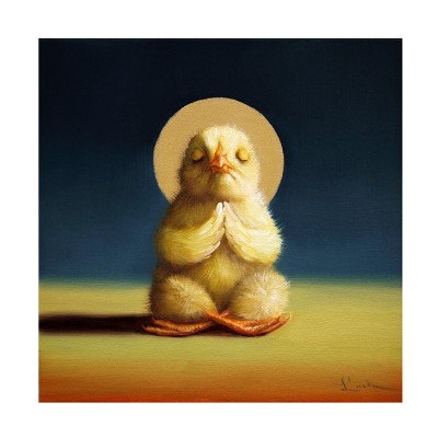 Lucia Heffernan 'Yoga Chick Lotus' Canvas Art
