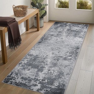 Coolmee Washable Area Rug Modern Abstract Rug Soft Non-Slip Non-Shedding Faux Wool Stain Resistant Floor Carpets for Living Room Bedroom - 1 of 4