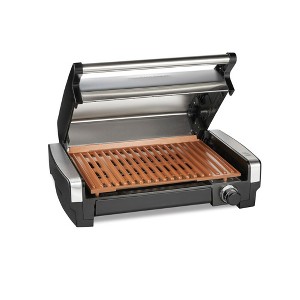 Hamilton Beach Electric Indoor Searing Grill 25363: Smokeless Aluminum Cooking Surface, Dishwasher-Safe Parts, 1200W - 1 of 4