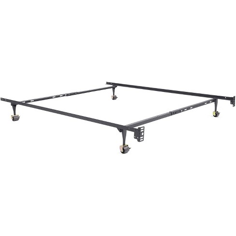 75 Inch Long Adjustable Metal Bed Frame, Adjustable Bed Frame On Wheels