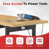 Huxxion 48" Adjustable Work Bench, Heavy Duty Chipboard Work Table with Power Outlet - 4 of 4