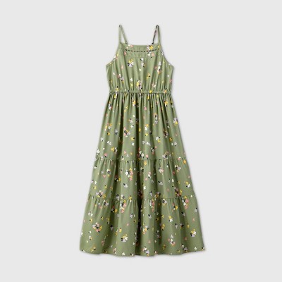 target green maxi dress