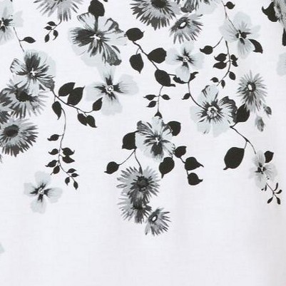black grey floral