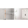 Farmhouse Storage Cabinet with 3 Adjustable Shelves & Drawer, Scratch-Resistant Waterproof Finish, Rustic Brown & White Kitchen Pantry Organizer - 3 of 4