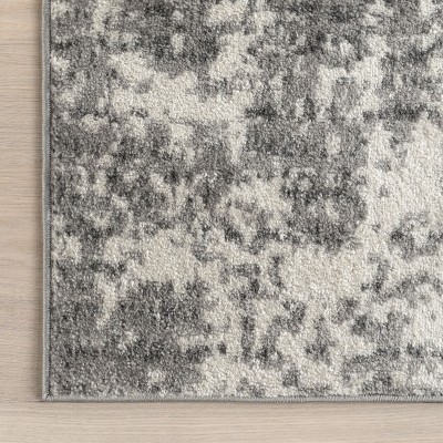 Deedra Modern Abstract Gray 32" Non-Slip Area Rug