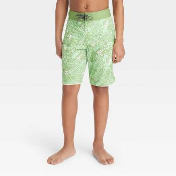 Boys' Palm Printed Swim Trunks - art class™ Green