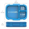 LunaLulinlk Leak-Proof Multipurpose 4-Compartment Lunch Box with Removable Dividers, BPA Free, Food Safe Material (Blue) - 3 of 4