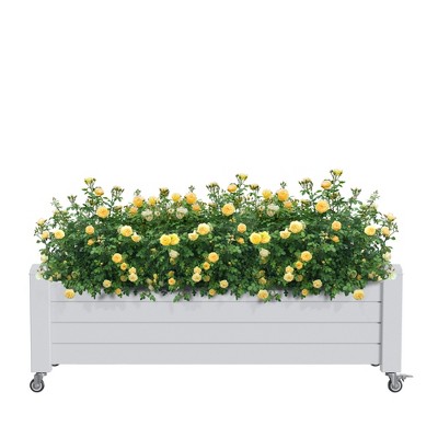 Lirago,17.72"D*43.31"W*17.56"H,Self-Watering Raised Garden Bed - Large Capacity Planter with Built-in Water Reservoir