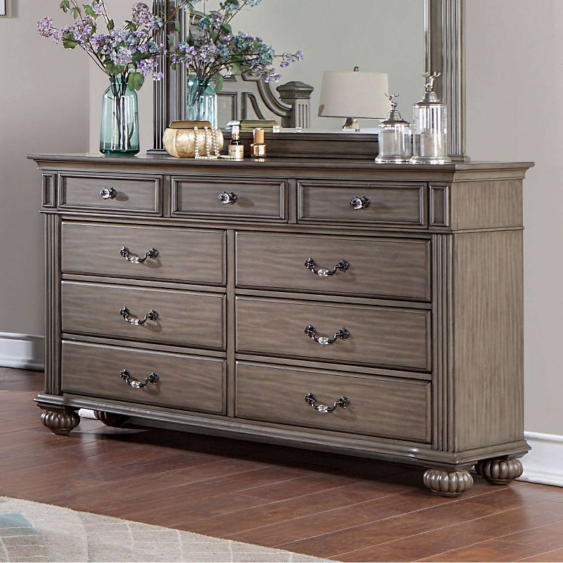 Pennings 9 Drawer Dresser with Mirror Gray - HOMES: Inside + Out, 4 of 12
