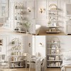 71" Arched Bookshelf 5 Tier Bookcase Open Bookshelf with Metal Frame Plant Stand Freestanding Display Rack - 4 of 4