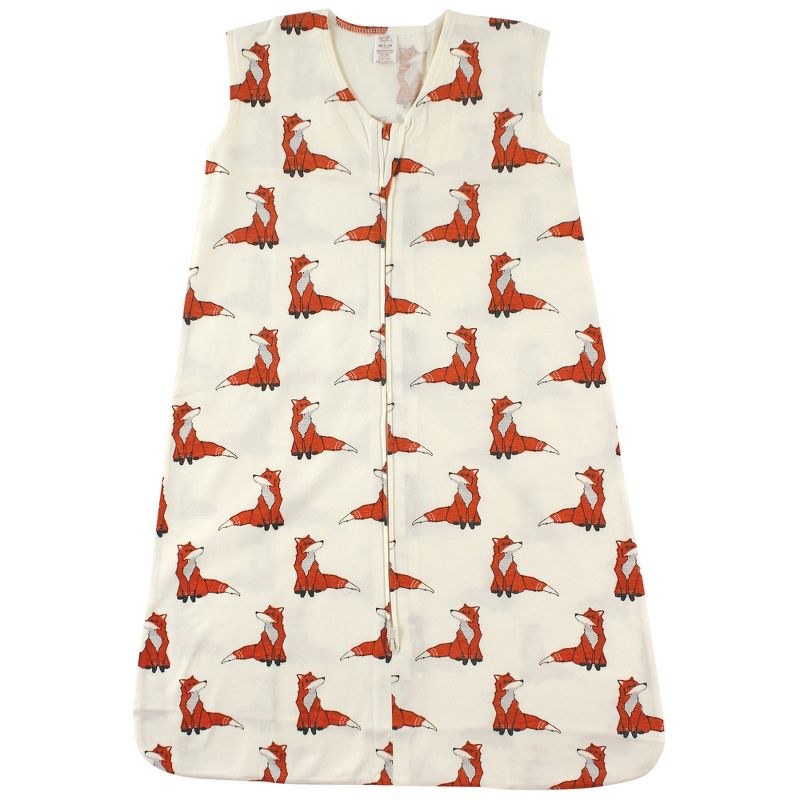 Touched by Nature Baby Boy Organic Cotton Sleeveless Wearable Sleeping Bag, Sack, Blanket, Boho Fox, 1 of 3
