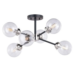 Vaxcel Orbit 6 - Light Flush Mount in  Satin Nickel - 1 of 4
