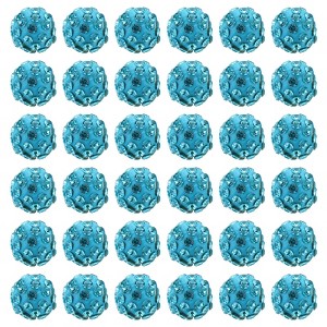 Unique Bargains Round Ball DIY Rhinestone Clay Beads for Jewelry Making 60 Pcs - 1 of 4