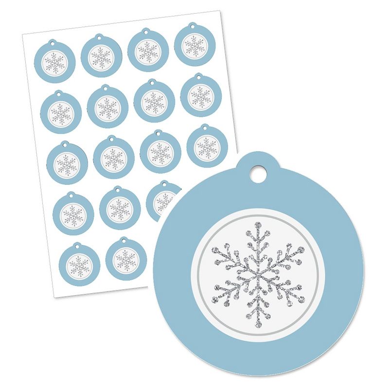 Big Dot of Happiness Winter Wonderland - Snowflake Holiday Party and Winter Wedding Favor Gift Tags (Set of 20), 2 of 5