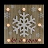 Northlight 10.25" Pre-Lit Red and White 'Let It Snow' Snowflake Wall Decor - 2 of 2