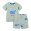 MyKids-USA Summer Baby Kids Cartoon Animals Pattern T-shirt and Shorts Color Patchwork Clothing Set for Boys - 2 of 4