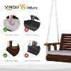 VINGLI 5 FT Outdoor Porch Swing with Cushions, Heavy Duty 880 LBS Patio Hanging Swing Bench with Chains for Yard, Garden - 4 of 4