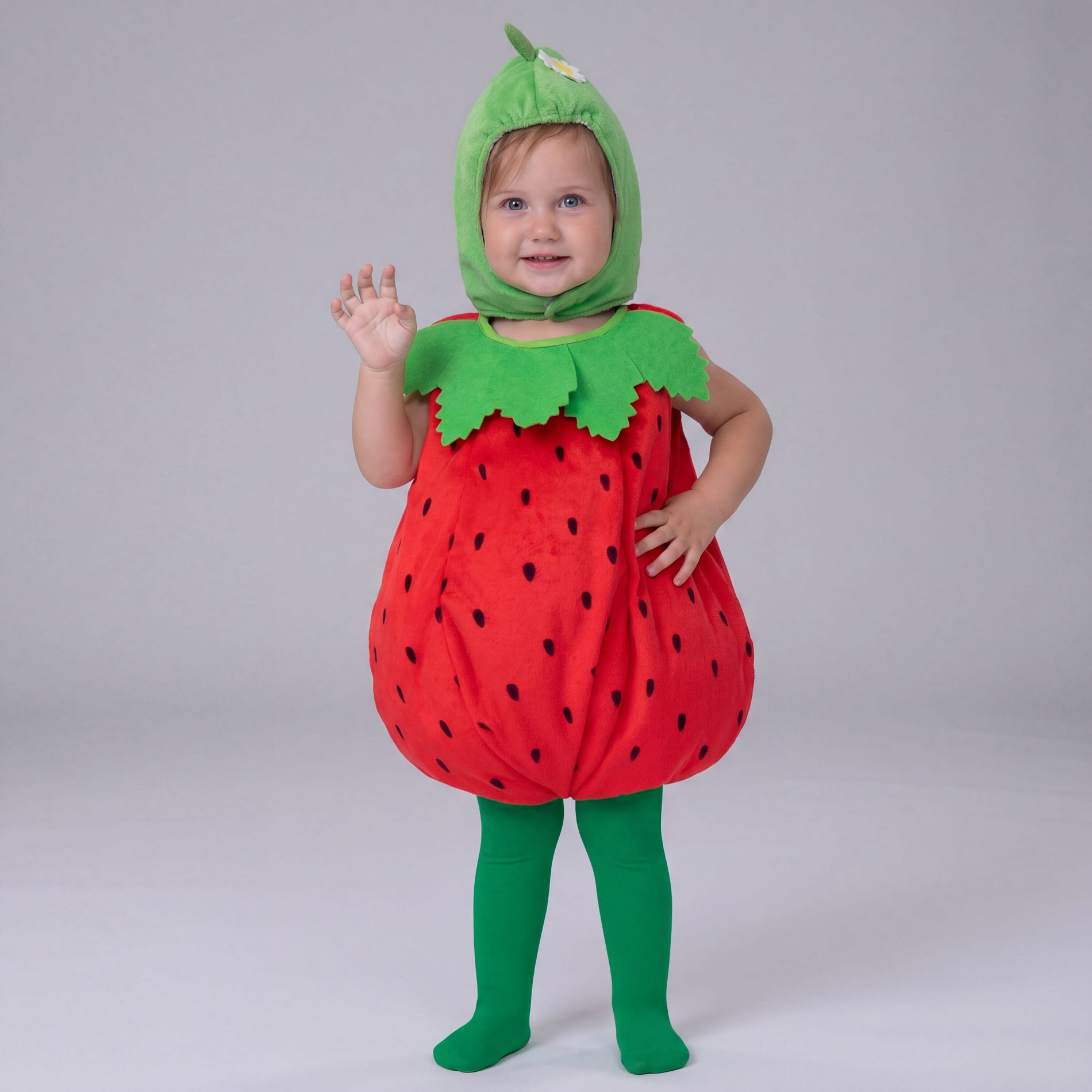 Joyfy Halloween Baby Strawberry Costume Toddler, Infant Fruit Costume for Girls Kids Halloween Dressup Party-1824