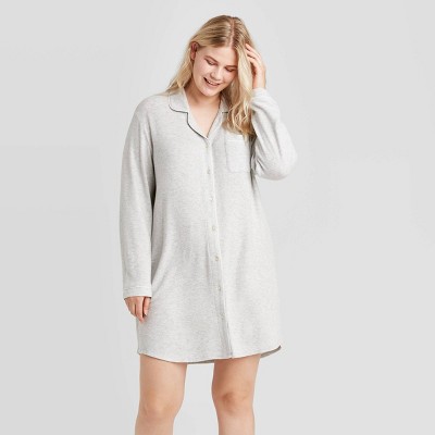 women's plus size long sleeve nightgowns