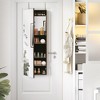 Wall Jewelry Cabinet Armoire 42-Inch with Built-in Mirror Storage Organizer with Full-Length Frameless Mirror - 2 of 4