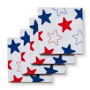 tag Star Coaster Everyday Coasters Set of 4 - 4x4 Inch Bar Coasters, Spot or Wipe Clean, Durable and Stylish - 1 of 2