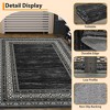 Washable Area Rug Modern Geometric Bordered Rug Low Pile Non Slip Floor Carpet, Soft Non Shedding Thin Rug, Distressed Rug for Bedroom Living Room - 4 of 4