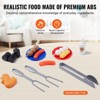 VEVOR Kids BBQ Grill Toy Set with Pretend Smoke Sound Light, Play Food & Kitchen Toy Accessories, Interactive Toddler BBQ Cooking Barbecue Playset - 4 of 4