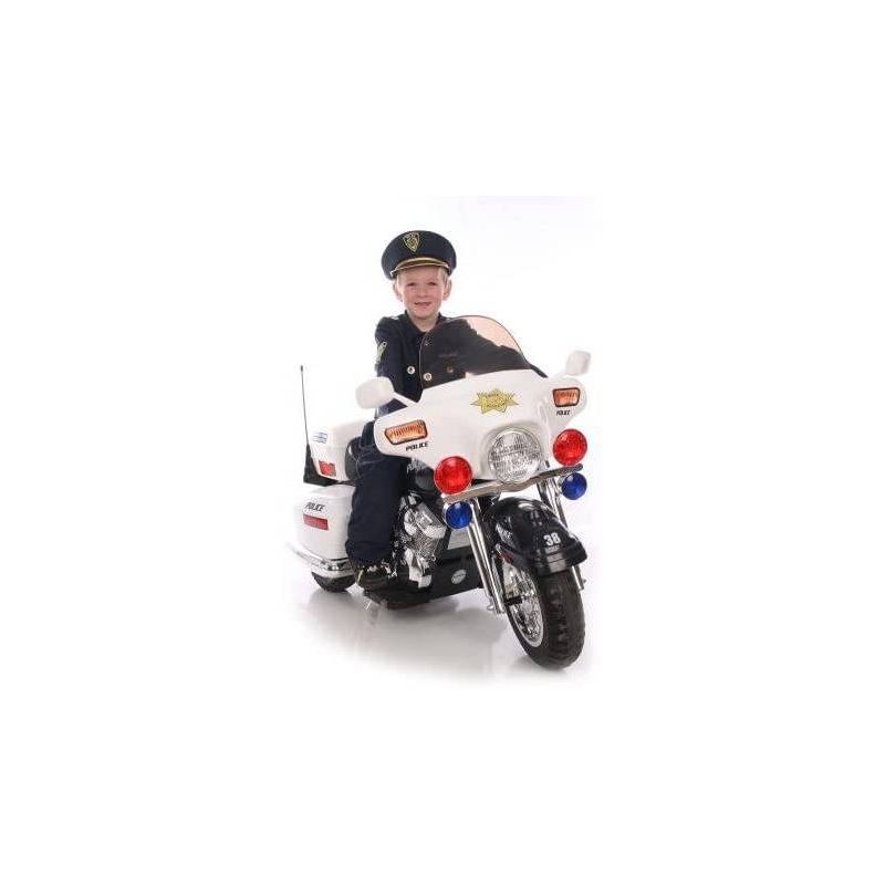 Kid Motorz 12V Police Motorcycle Powered Ride-On - White, 3 of 6
