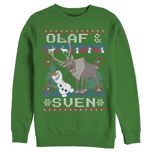 Men's Frozen Ugly Christmas Olaf Sven Sweatshirt - 1 of 3