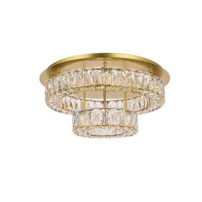 Elegant Lighting Monroe 2 - Light Flush Mount in  Gold