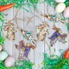 AuldHome Design Easter Decorations, 6pc Set; Classic Rabbit and Egg Themed Retro Easter Ornaments - 2 of 4
