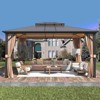 Erommy 12'x14' Gazebo Polycarbonate Double Roof Canopy with Aluminum Frame - 3 of 3