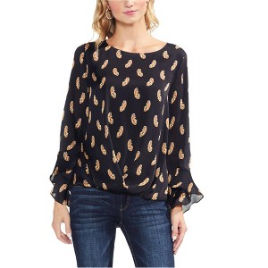 Vince Camuto Womens Paisley Flutter Pullover Blouse - 1 of 1