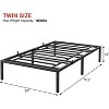 Metal Bed Frame,Heavy Duty Steel Slats Support Platform Bed with Under Bed Storage for Bedroom Apartment-No Box Spring Needed,Noise Free,Easy Assembly - 3 of 4