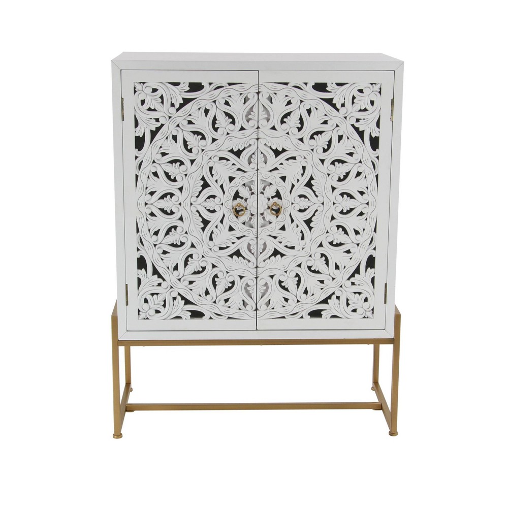 Photos - Wardrobe 42" x 30" Traditional Wood Cabinet White - Olivia & May