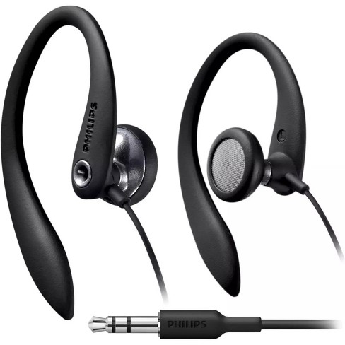 PHILIPS Flexible Earhook Headphones - Secure Fit, Neodymium Drivers, Lightweight, Ergonomic Design, Durable Build, and 3.5mm Jack for Active Use - image 1 of 4