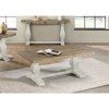 Napa Solid Wood Coffee Table White Stain and Natural Brown - Martin Svensson Home - 4 of 4