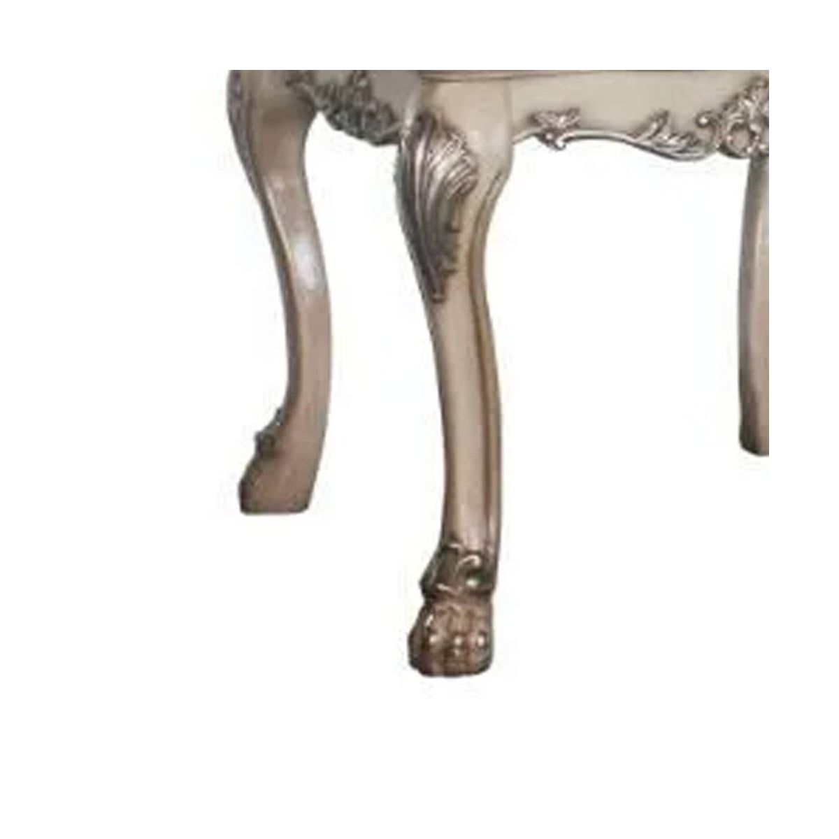 28" Dresden Coffee Table Vintage Bone White - Acme Furniture: Claw Feet, Carved Details - thumbnail 2