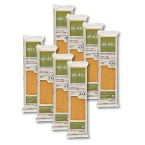 DeLallo 100% Organic Spaghetti Pasta Noodles, 1 lb. Bag, All Natural, Made In Italy (8-Pack) - 1 of 4