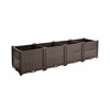 ORRD Indoor and outdoor rectangular plastic planting box; planting kit for fresh vegetables, herbs, flowers, and succulents; brown - 4 of 4