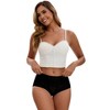 INSPIRE CHIC Women's Floral Lace Breathable Comfortable Mid Rise Underwear Briefs - 4 of 4