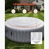 VEVOR Inflatable Hot Tub Cover, 4.5 Ft Round Hot Tub Cover Protector, Insulated Spa Covers for Inflatable Hottub, Weatherproof , White - 4 of 4