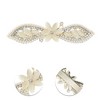 Unique Bargains Willow Leaves French Barrette Hair Clips Gold Tone Beige 1 Pc - 3 of 4