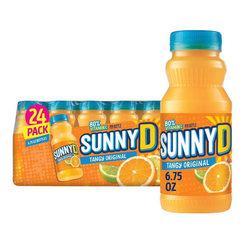 SunnyD Tangy Original Orange Citrus Punch Juice Drink - 24pk/6.75 fl oz Bottles, 1 of 6