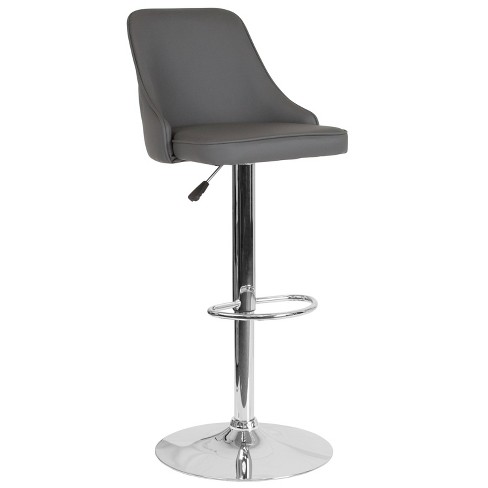Faux Leather Kitchen And Bar Stool, Emmaline Height Adjustable Swivel Bar Stools
