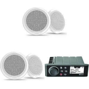 Fusion Entertainment MS-RA70 Marine Entertainment System with Bluetooth with Fusion 2 Pairs EL-F653W EL Series 6.5" 2-Way Marine Coax - White Class... - 1 of 4