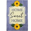 Briarwood Lane Summer Burlap House Flag 40x28 For Outdoor Blue Checkered Sunflowers For Summer House Flag - 3 of 4