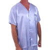 ADR Mens Satin Pajamas, Short V-Neck Pj Set - 3 of 3