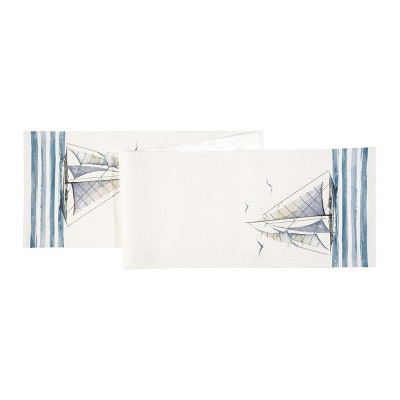 C&F Home Let Your Dreams Set Sail Embroidered Table Runner